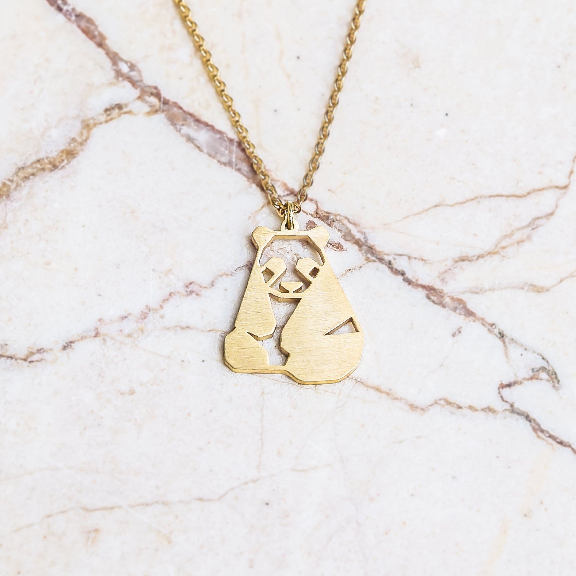 Buy 14K Gold Panda Necklace, Gold Panda Bear Pendant, Panda Face Design  Choker, Animal Charm Jewelry, Unique Necklace, Luck Pendant Gift for Her  Online in India - Etsy