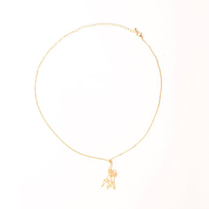 Monkey Gold Origami Geometric Necklace