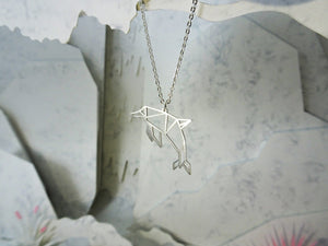 Dolphin Silver Organic Animal Necklace