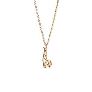 Giraffe Gold Origami Geometric Necklace